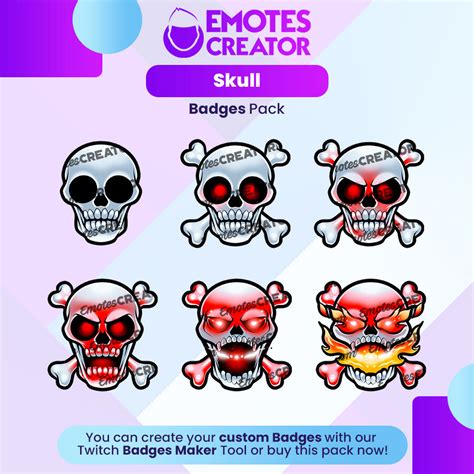 Skull Badges Pack - Emotes Creator