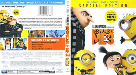 Despicable Me 3 (2017) R1 Blu-Ray Cover & Labels - DVDcover.Com