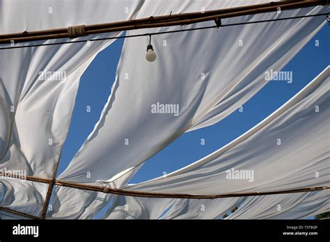 White White Fabric Texture Wind Blowing Background Texture Of Flying