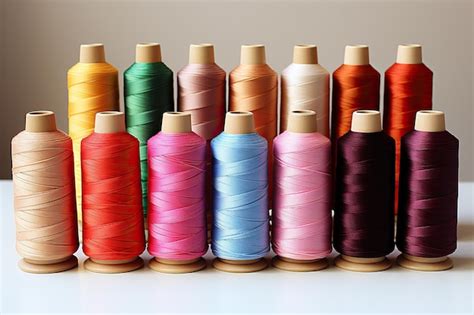 Premium Photo Rainbow Of Creativity Colorful Spools Of Thread