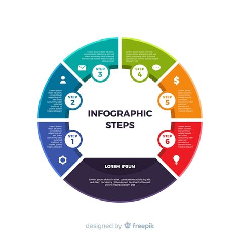 Free Vector Colorful Infographic Steps Collection