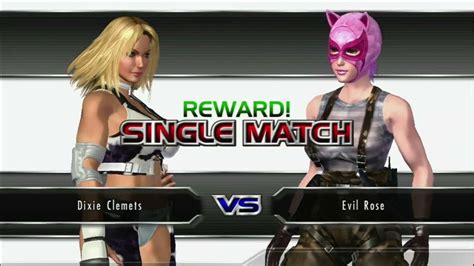 Rumble Roses Xx Dixie Clemets Vs Evil Rose Youtube