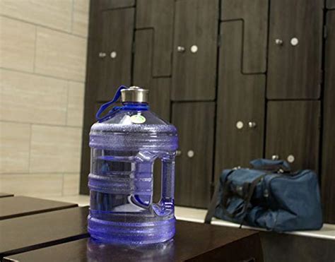 New Wave Enviro Iconic 1 Gallon BPA Free Water Bottle Round Built In