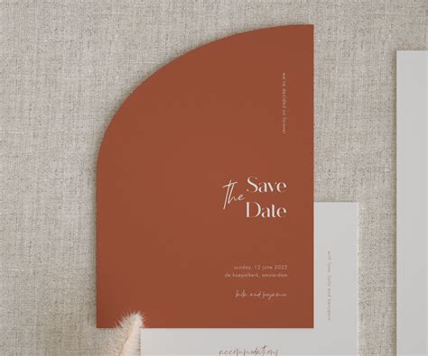 Arch Wedding Invitation Set Modern Wedding Invitation Minimalist