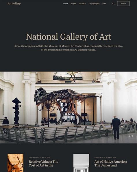 The Art Gallery: A Stunning Theme for Museums, Galleries, and Exhibitions