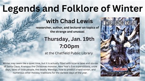 Legends And Folklore Of Winter Chatfield Public Library