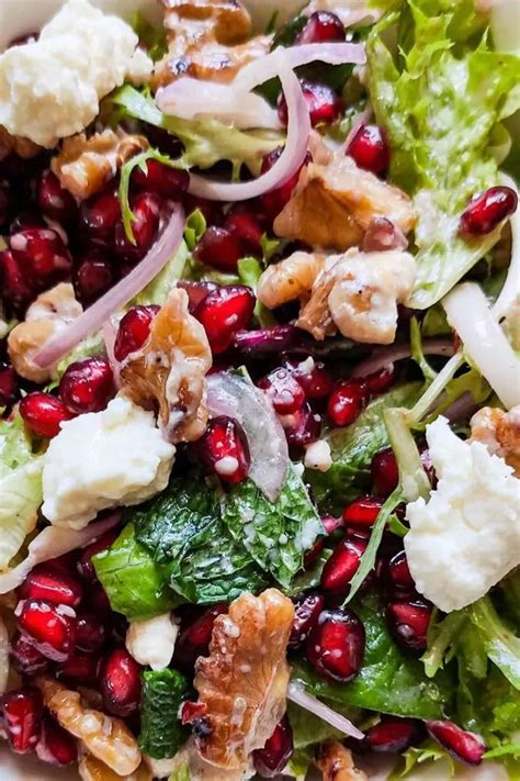 Pomegranate And Feta Salad A Healthy And Tasty Mediterranean Salad