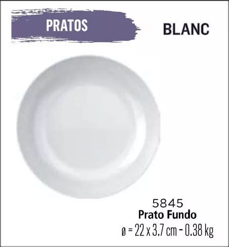 Juego De Platos Blanc Platos Hondos Para Sopa Cm Color Blanco