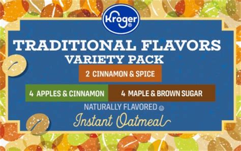 Kroger® Traditional Flavors Variety Pack Instant Oatmeal, 10 ct / 15.1 ...