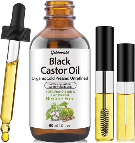 Goldworld100 Organic Pure Black Castor Oil Cold Pressed For Hair