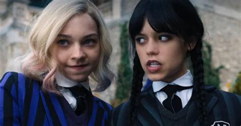 Emma Myers And Jenna Ortega As Enid And Wednesday R Jerkofftoceleb