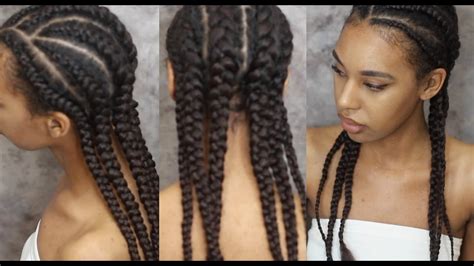 How To Braid Hair With Extensions Invisible Cornrows Youtube