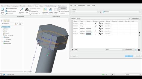 PARAMETERS IN CREO PARAMETRIC YouTube