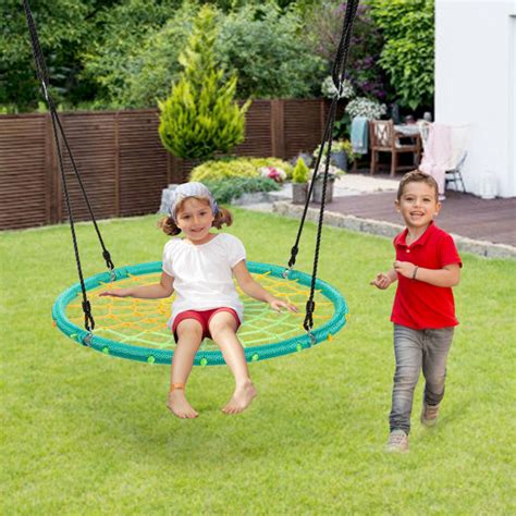 40 Inch Spider Web Tree Swing Kids Outdoor Play Set With Adjustable