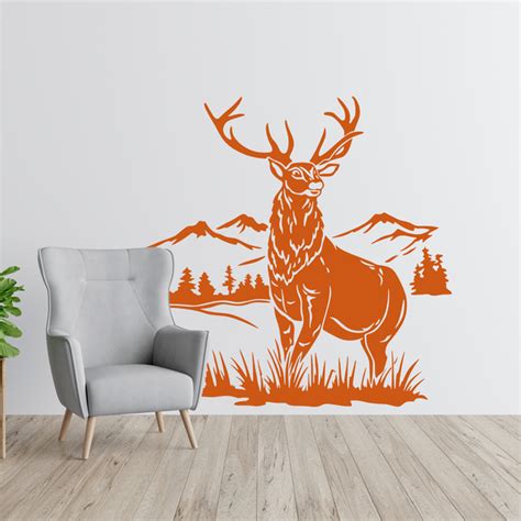 Sticker Mural Cerf Dans Les Bois Webstickersmuraux