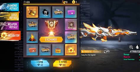 How To Get New Parafal Flames Undying Skin In Free Fire From Incubator