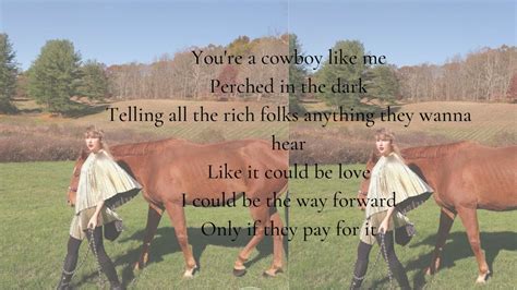 Cowboy Like Me Taylor Swift Lyrics Youtube