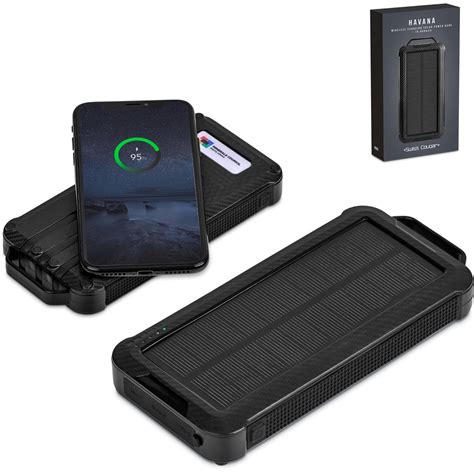 Swiss Cougar Havana Wireless Charging Solar Power Bank Mah Mt