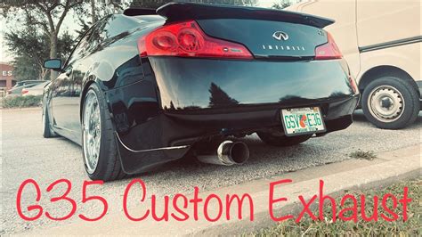 Infiniti G Custom Exhaust Single Exit No Rasp Deep Details In