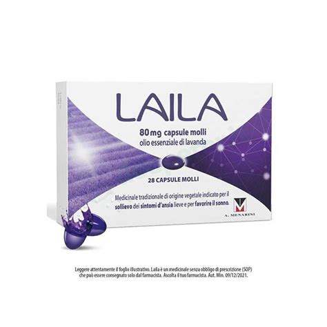 Laila Farmaco Per Ansia E Sonno 28 Capsule Molli 80 Mg