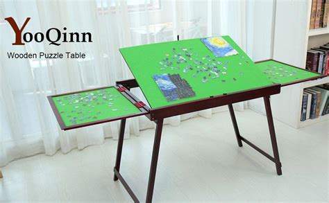 Table De Puzzle En Bois Avec Fonction De Rangement Inclinable Et