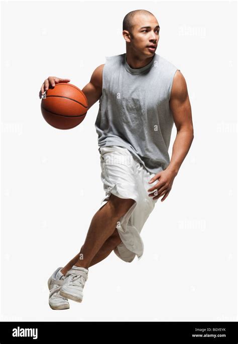 Basketball Player Dribbling Stock Photo Alamy