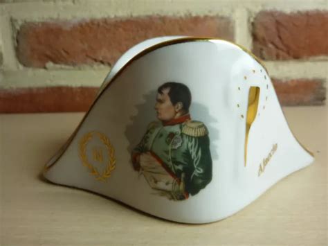 ANCIEN CENDRIER BICORNE NAPOLEON AJACCIO DORÉ PORCELAINE DE LUXE EUR 17