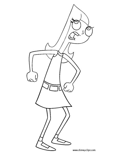 Candace Smiling Coloring Page