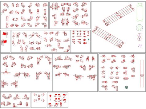 Bloques Autocad Gratis De Detalles Soporte Tuberías De Distribución F4d