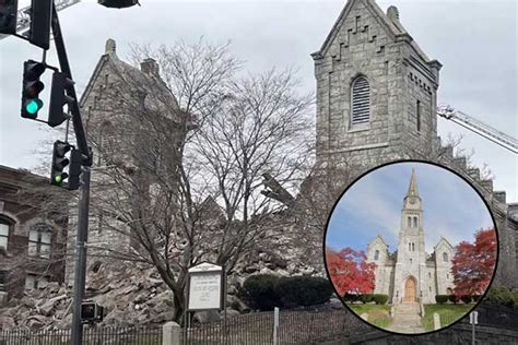 God Is Aware Of The Situation Historic Church Steeple Collapses In Ct