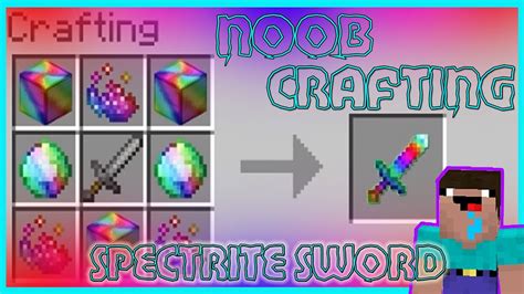 Minecraft How To Craft Spectrite Sword Youtube