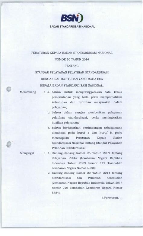 Pdf Badan Standardisasi Nasional Peraturan Pengenalan Sni