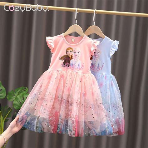 Girl Dress Summer Baby Kids Clothes Princess Frozen Anna Elsa Dress