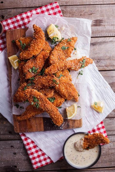 Corn Flake Crusted Chicken Strips With Honey Mustard Sauce Simply