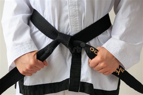 Ceinture Noire Du Taekwondo Photo Stock Image Du Pouvoir Position