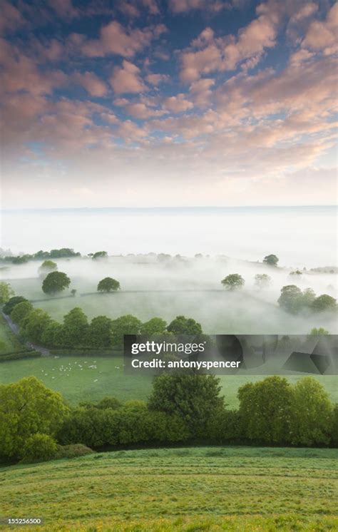 Summer Sunrise From Glastonbury Tor High-Res Stock Photo - Getty Images