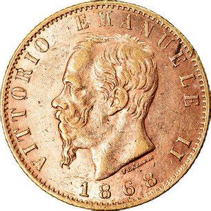 Italian Gold Lira Vittorio Emanuele Ii Km