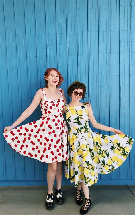 Fall 2017 Dapper Day Expo Dapper Day Cherry Print Dress Lemon Print