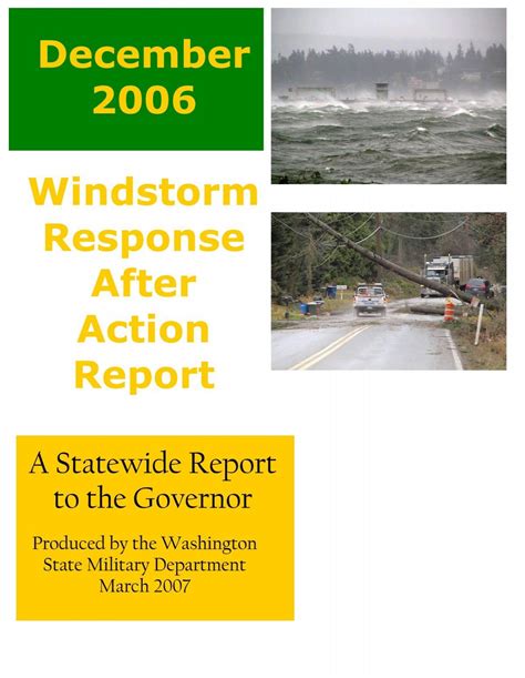 After Action Report - Washington State Emergency Management