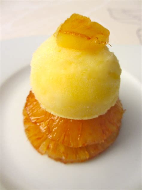 Ananas rôti et son sorbet frais Diet Délices Recettes dietétiques