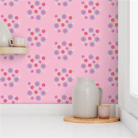 Barbie Ojibwe Floral Motif Wallpaper Spoonflower