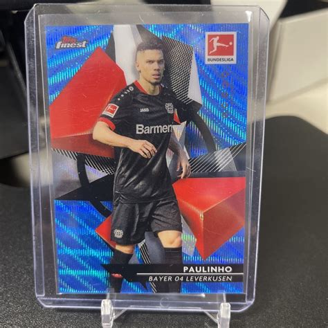 PAULINHO 2020 21 Topps Finest Bundesliga Blue Wave Refractor SP 150 EBay