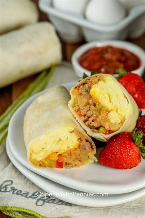 Breakfast Burritos Freezer Friendly Spend With Pennies