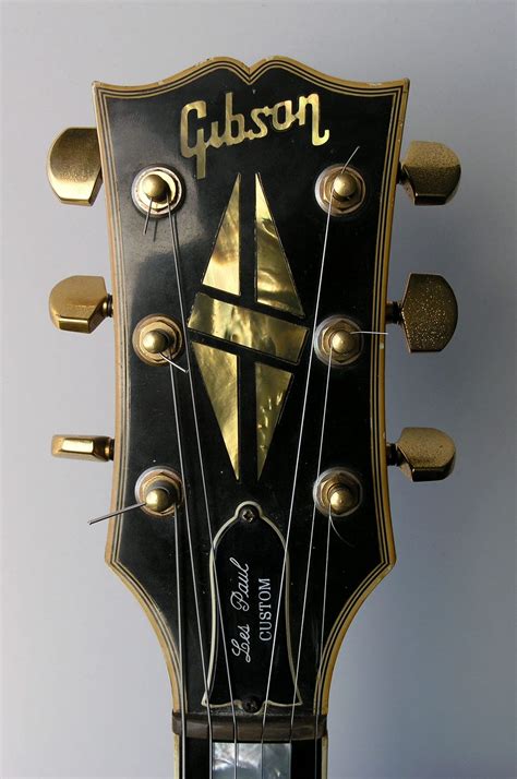 Vintage Gibson Les Paul Custom Headstock With Grover Tuners And Brass