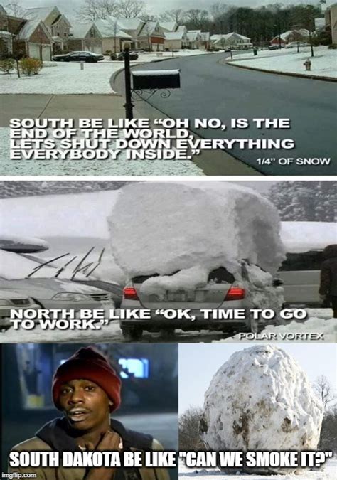 North South Snow Meme