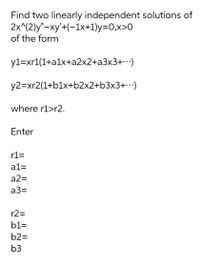 Answered Find Two Linearly Independent Solutions Bartleby