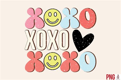 Xoxo Retro Valentines Day Sublimation Graphic By Sublimation Boss