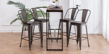 Amazon Aklaus Metal Bar Stools Set Of Bar Stools With Backs