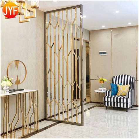 Brass PVD Brushed Stainless Steel Decorative Screen Laser Cut Wall