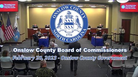 Onslow County Board Of Commissioners Meeting YouTube